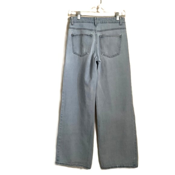 Edikted Wide-Leg Light Wash Jeans – Size XS - Picture 2 of 14